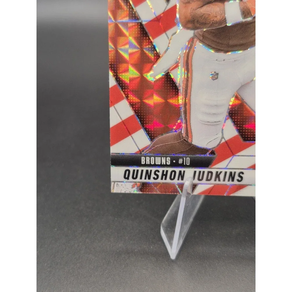 2025 Panini Mosaic Quinshon Judkins #365 Red & White Stripes (RC) Browns SP